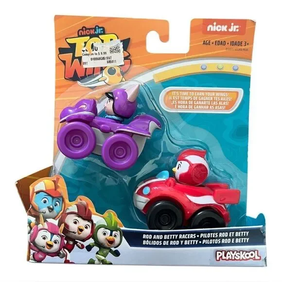 Top Wing Rod & Betty Bat Racers Toy Cars Set Nick Jr. New