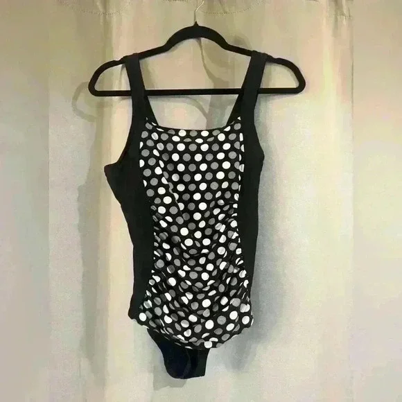 Women’s Polka Dot Tummy Coverage One Piece
