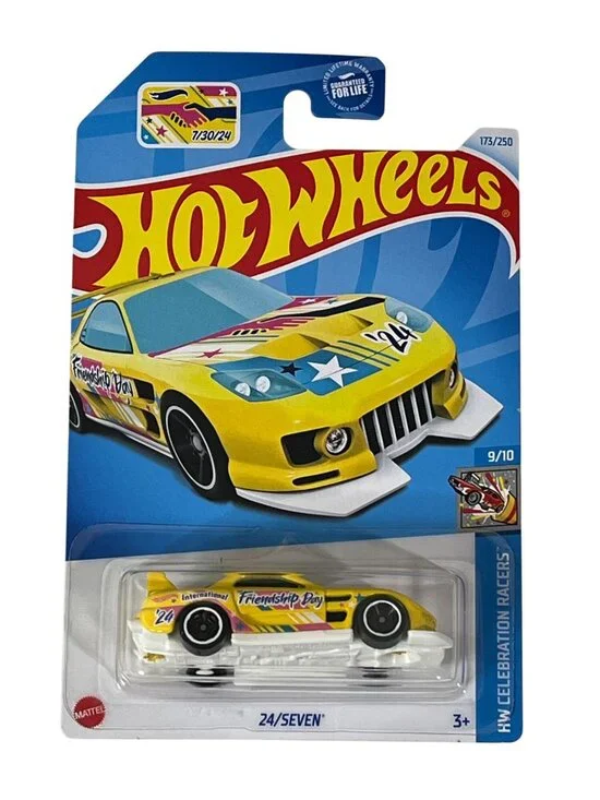 Hot Wheels 24/Seven Celebration Racers 117/250 Yellow Friendship Day Car 2024