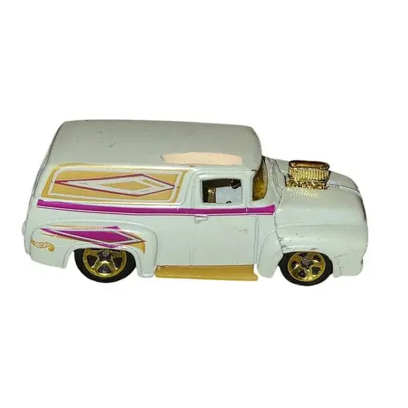Vintage 1999 Mattel Hot Wheels White 1956 Ford Funny Car Made In China