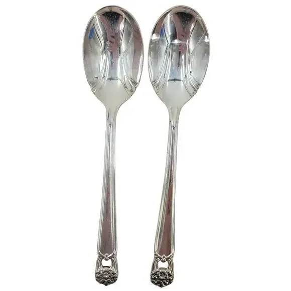 Rogers Brothers Silver Plate‎ Eternally Yours Coquette 2 Sugar Spoons
