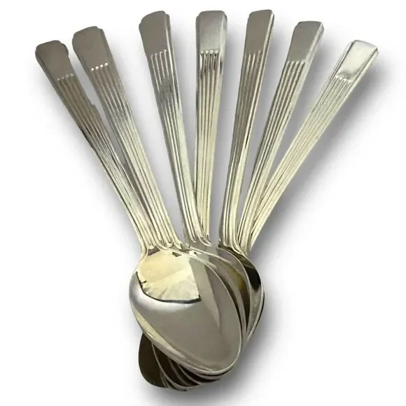 Oneida Park Place Flatware Lot of 7 Silver Plated Teaspoons 6 in Rare Pattern