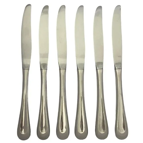 Oneida Satin Sand Dune Everyday Flatware Set Of 6 Dinner Knives Stainless Steel