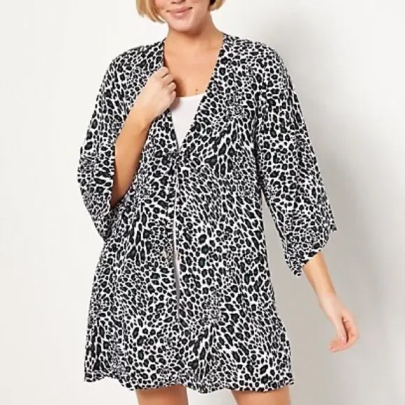 Jantzen Woven Printed Cover-Up Topper