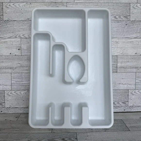 Vintage Rubbermaid 2921 Silverware Tray Utensil Drawer Organizer White