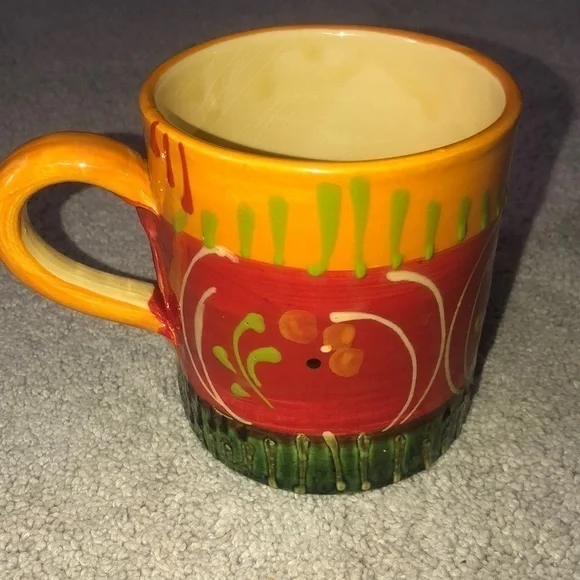 Pier 1 Imports Antique Soleil‎ Hand Painted Coffee Mug