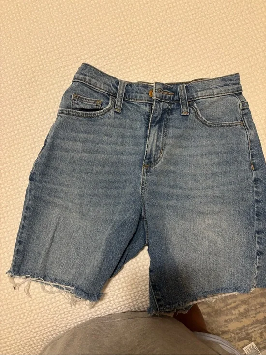 adidas Blue Denim High-Rise Shorts