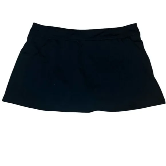Lands’ End swim mini skirt, black, 16