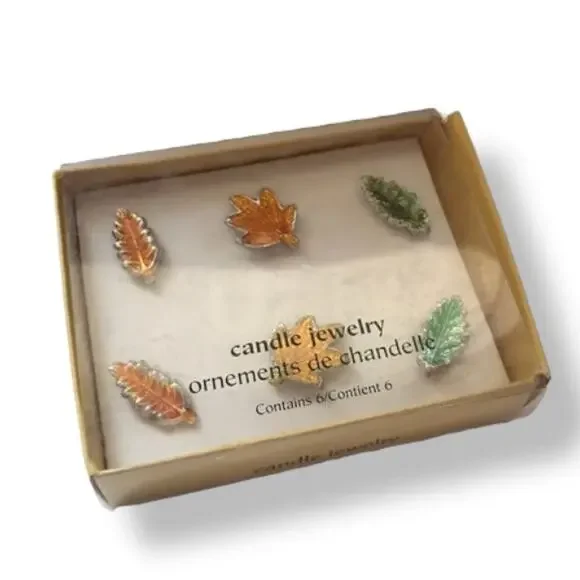 Pier One Fall Leaves Candle Jewelry‎ Decoration NEW
