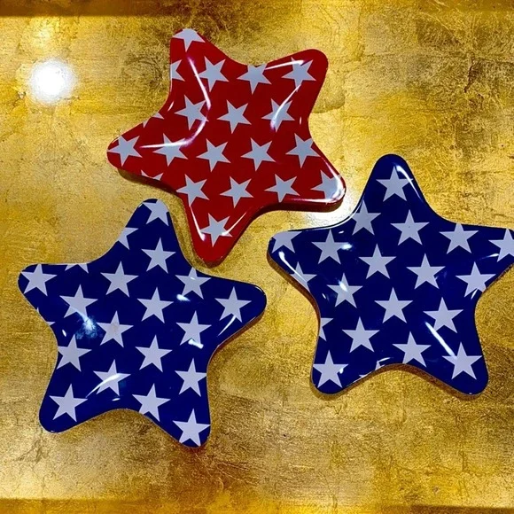 Pier 1 Set of 3 Americana Star-Shaped Small Plates