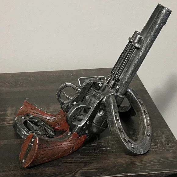 Pier 1 Double Six Shooter Wine Bottle Holder EUC