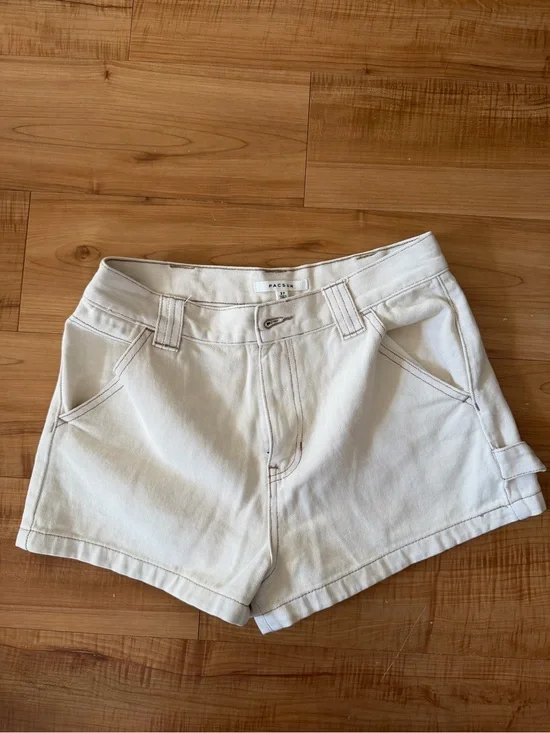 PacSun Cream Denim Cargo Shorts
