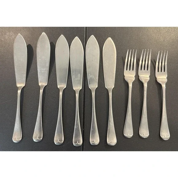 Firth Staybrite Ashberry Stainless 6 Butter Knives 3‎ Salad Forks England