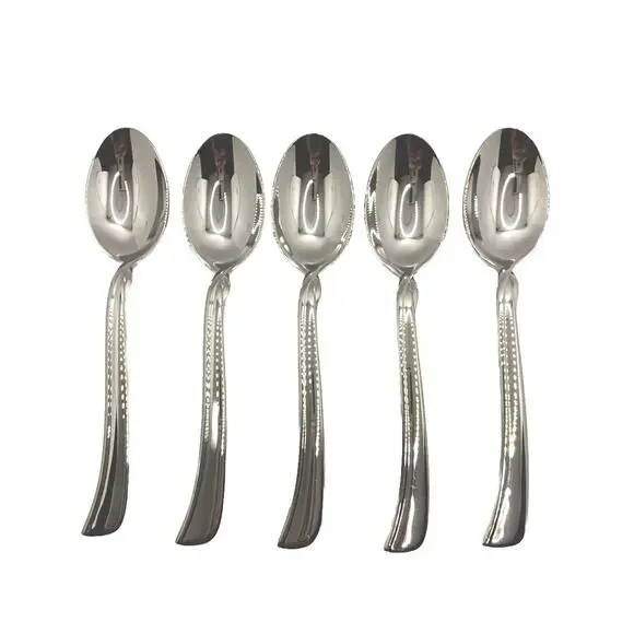 Lenox Simply Fine Twist 5 Piece Teaspoon Set 18/10 Stainless Glossy Vietnam NOS