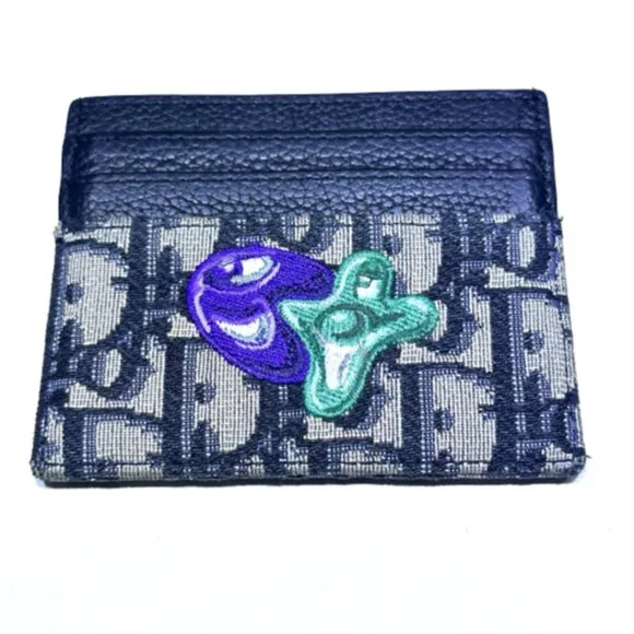 CHRISTIAN DIOR x Kenny Scharf Limited Jacquard Oblique Card Holder Cardholder