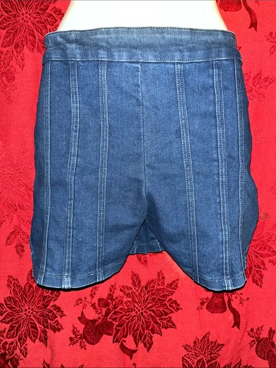 Denim Look Blue Shorts