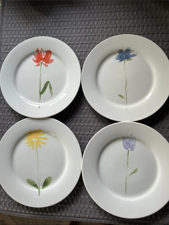 Pier 1 Flower dessert plates