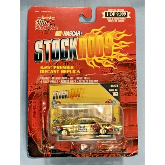 Racing Champions Stock Rods #36 M&M's '66 Pontiac‎ GTO NASCAR Gold Diecast
