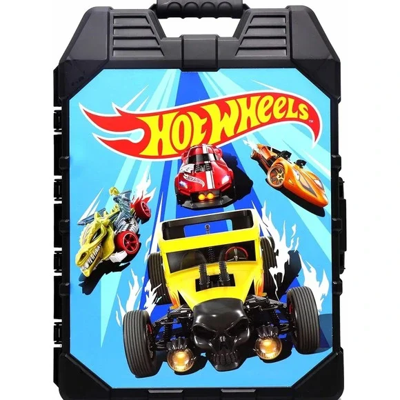 Hot Wheels 48-Car Storage Case – Durable Plastic Carrying‎ Case with Handle NEW