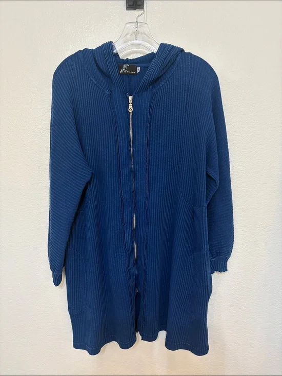 Fenini - Blue Zip Up Swimsuit / Beach Coverup - Size Small. B83