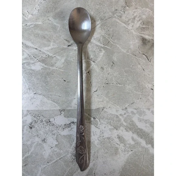 Kingsway Stainless Long Handle Floral Iced Tea Spoon Coffee Spoon Set of 1‎