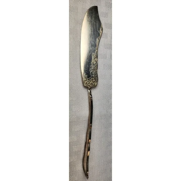 Antique 1800s Rogers Silver PlateTwisted Handle Butter Knife ORNATE