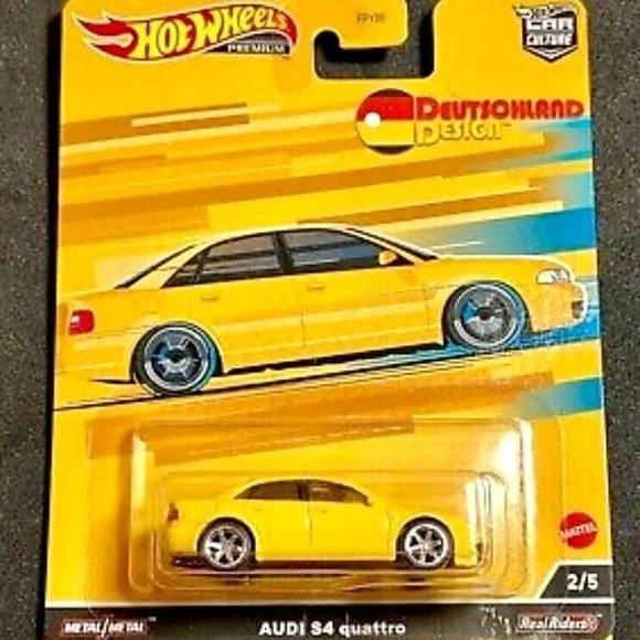 Hot Wheels Audi S4 quattro‎ HW Premium Deutschland Design 2/5 Car Culture Yellow