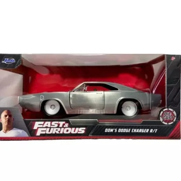 Fast & Furious Dom's Dodge‎ Charger R/T Silver Jada Die-cast 1:24 Model NIP 2022