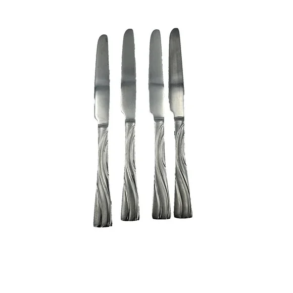 Oneida Stainless Flatware Flight Pattern‎ 4 Dinner Knives 9
