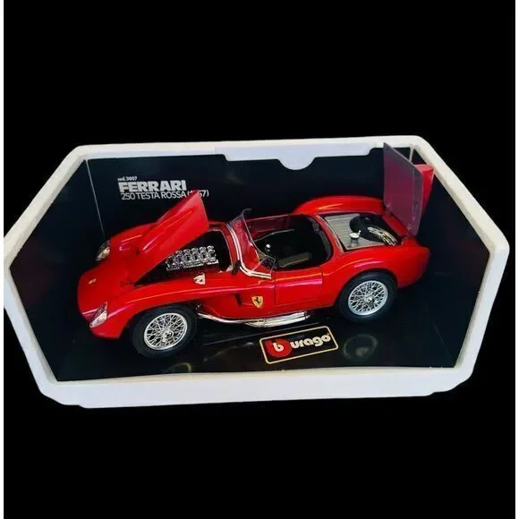 Burago 1957 3007 Ferrari250 Testa Rossa 1:18 Diecast Car Made In Italy Vintage‎