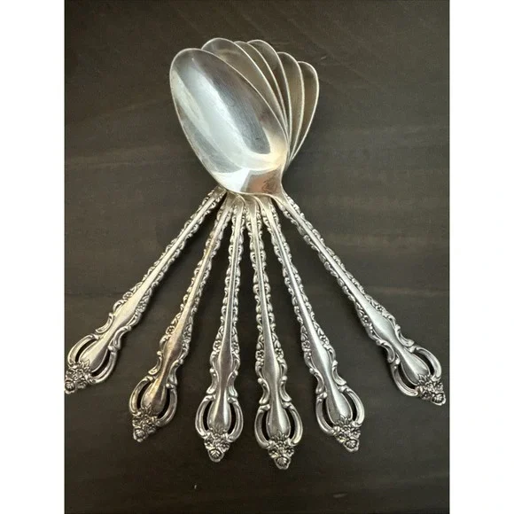 International Deep Silver COUNTESS Teaspoons Silverplate Set of 6