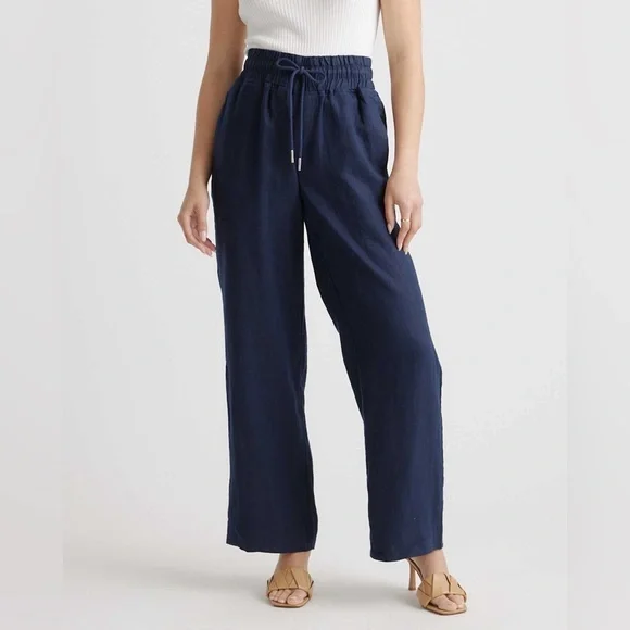 Zara Linen Drawstring Pants Sz Small