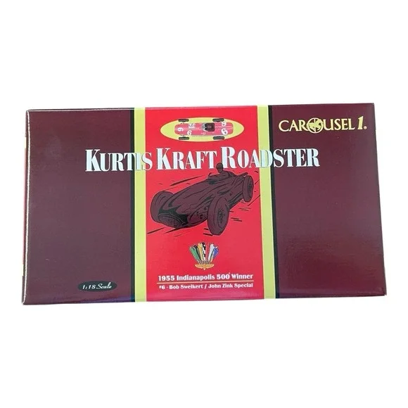 Bob Sweikert #6 1955‎ Indy 500 Winner Kurtis Kraft Roadster 1:18 Scale Die Cast