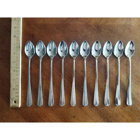 Lot 10x Gran Royale Stainless Iced Tea Spoon 7.3