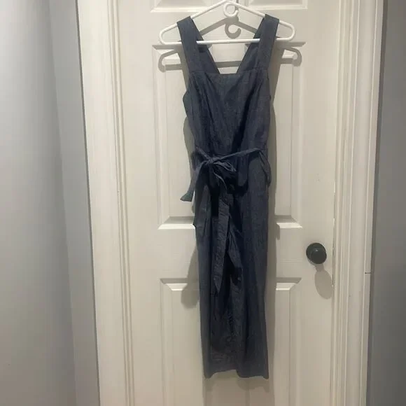 Banana Republic linen blend chambray jumpsuit SZ 0