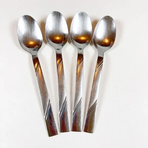 Set 4 Cambridge Stainless Maren Frost Oval Soup Table Spoon 2 Sets Available