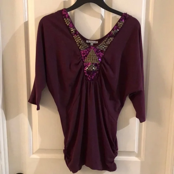 Charlotte Russe Sparkly Purple Top