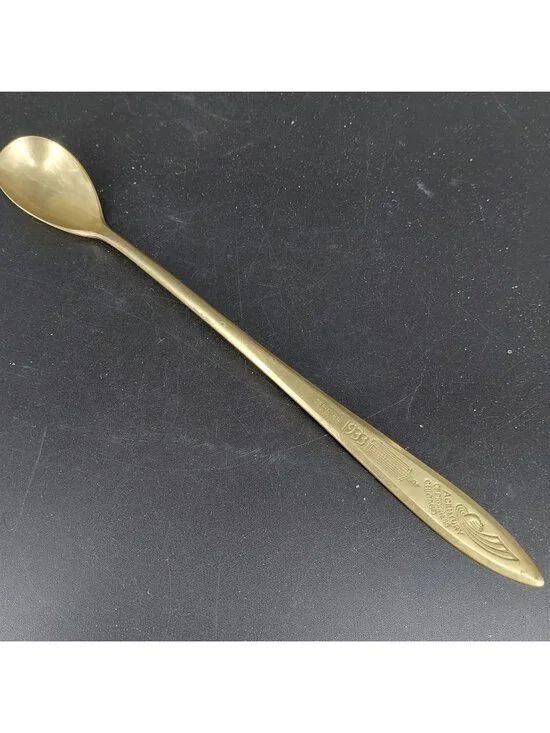 Vintage Dirigold 1933 Century Of Progress Chicago Souvenir Spoon Worlds Fair
