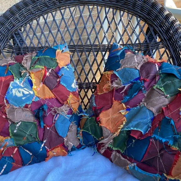 Pier One, 2 Patchwork Throw Pillows