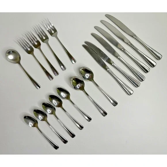 Oneida Gala Impulse Flatware Set 18 Pc Teaspoons Salad Forks Knives Tablespoons