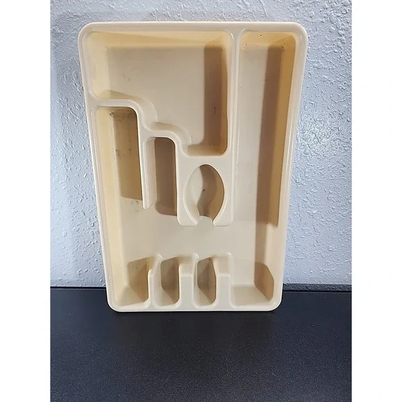 RUBBERMAID‎ CUTLERY ORGANIZER TRAY SILVERWARE HOLDER ALMOND #2921