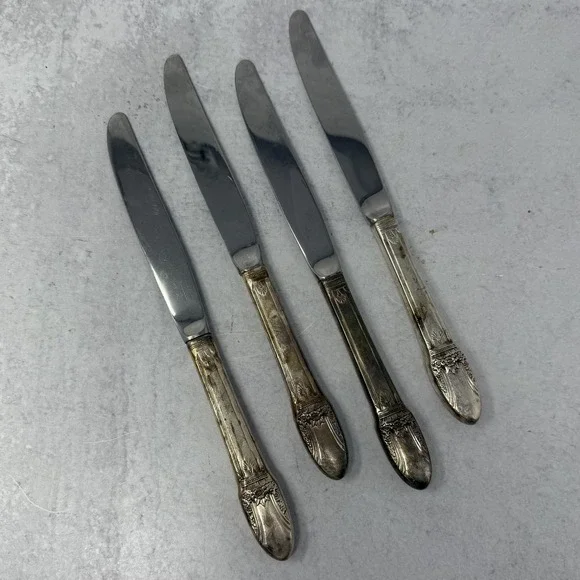 4 Antique First Love Silverplate 9 1/4