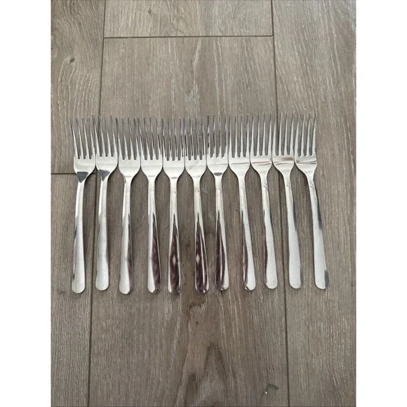 11 PCs Vintage Dinner Forks Tramontina‎ Brazil 732 Stainless Steel 7