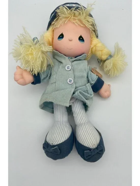 Vintage Applause Precious Moments Frannie Plush Blonde Rag Doll 1988 With Tag