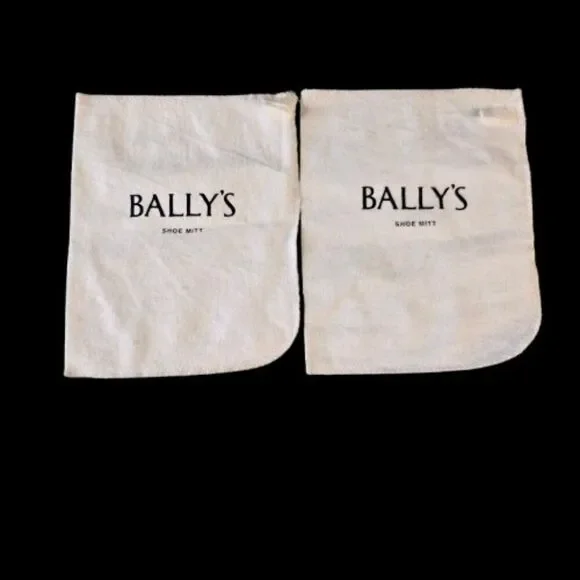 Vintage Bally's Casino 2 Shoe Mitts Las Vegas Strip Hotel Cloth Mitts