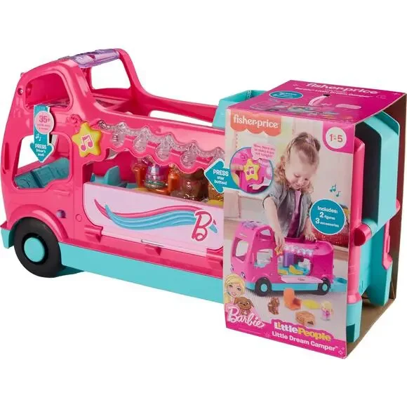 Fisher-Price Toddler Toy Little Dreamcamper RV Playset with Music & Lights