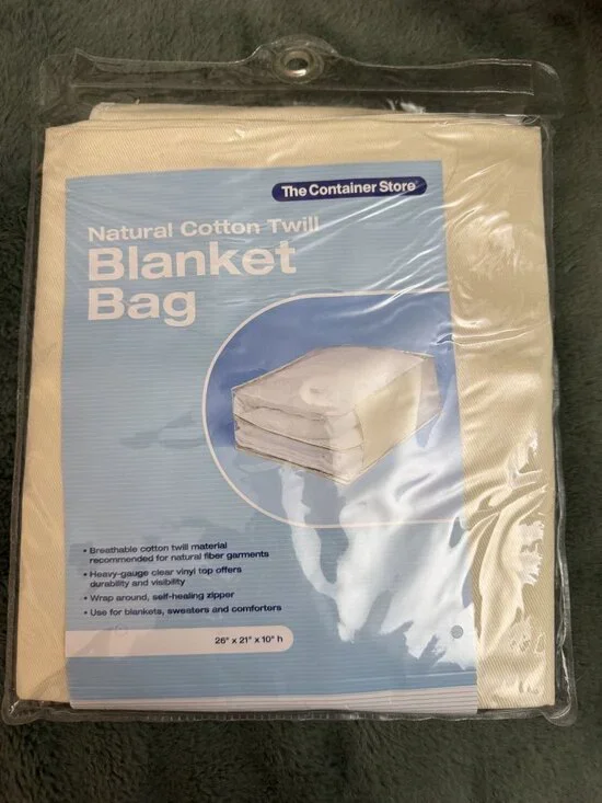 NWT Natural Cotton Twill Blanket Bag 26