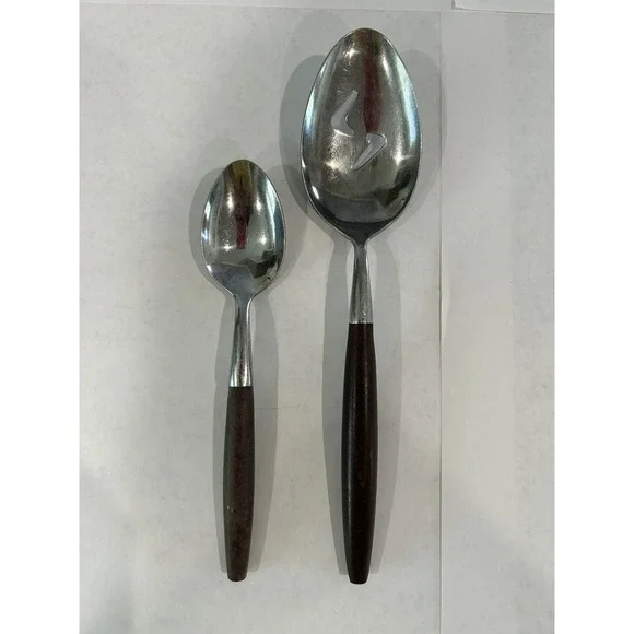 2 PCS Supreme Cutlery Stainless Japan Spoon Wood Wooden Serving Spoon, Teaspoon