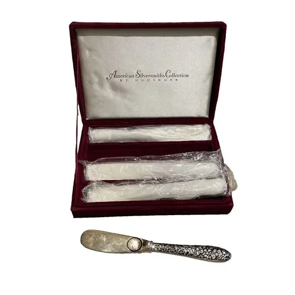 American Silversmith Collection Godinger 4 Canape Butter Knife Silverplate