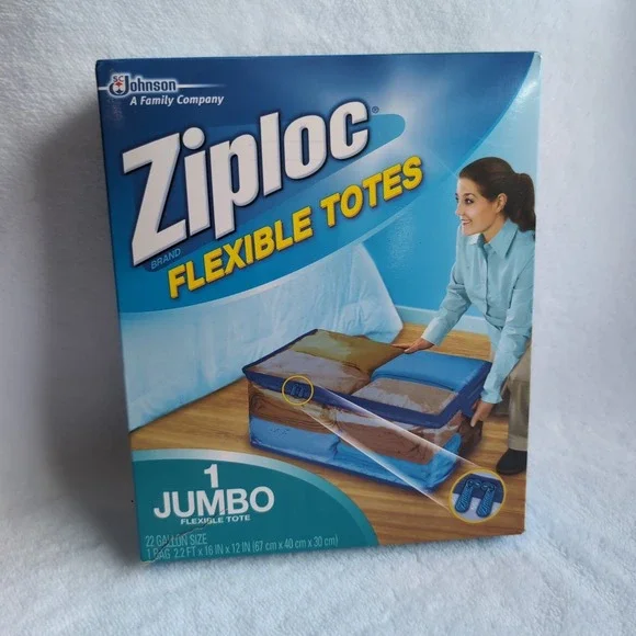 Ziploc Flexible Totes Jumbo 22 Gallon Bag 1 Count New OEM